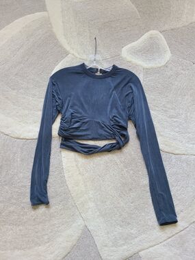 JACQUEMUS Le Tshirt Espelho in Blue - Jersey Cutout Top - Size Small